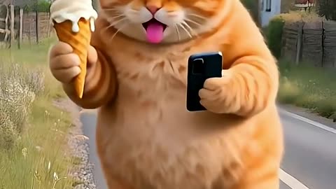 the orange cat is bad