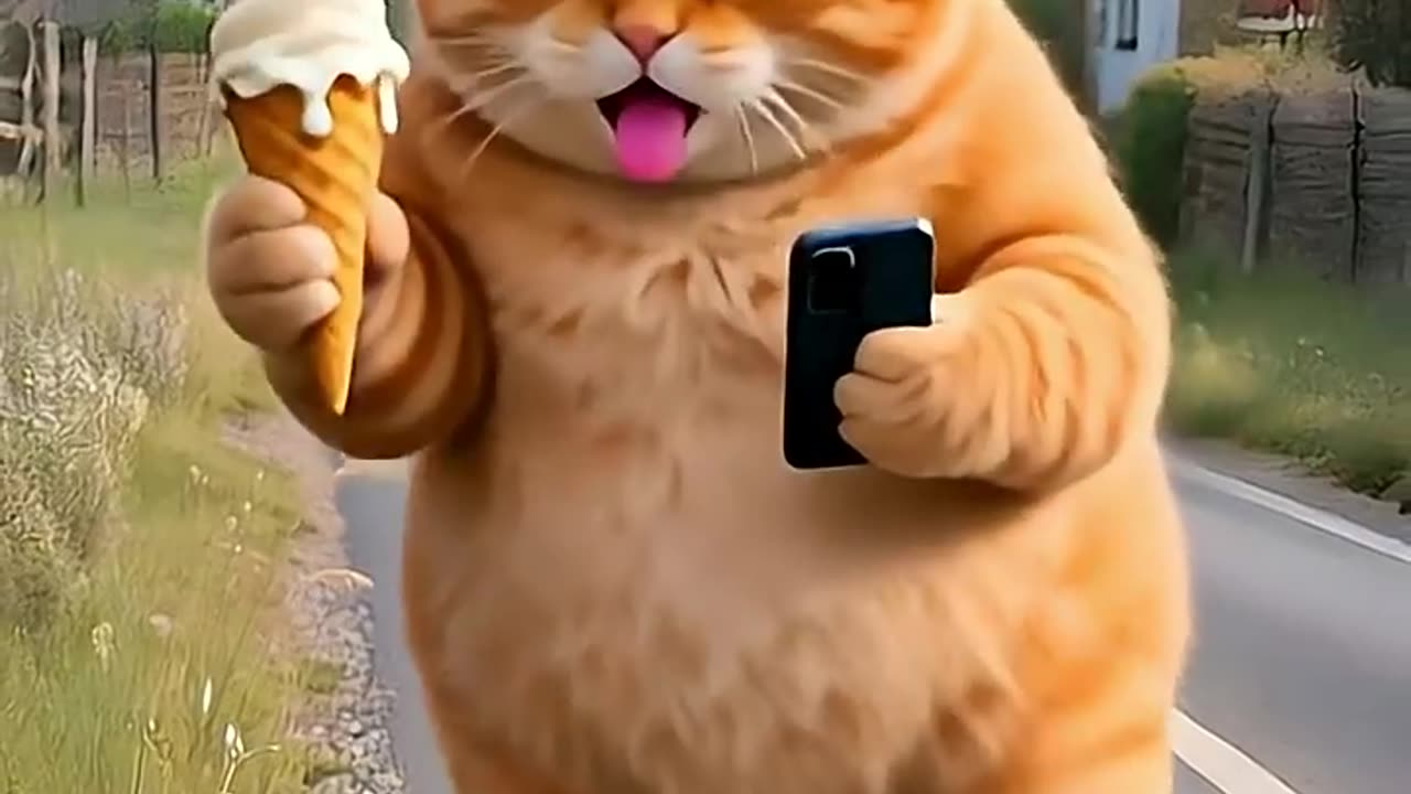 the orange cat is bad