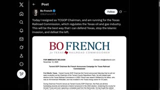 Tarrant County GOP Chairman Bo French stepping down, running for Texas Railroad Commissioner