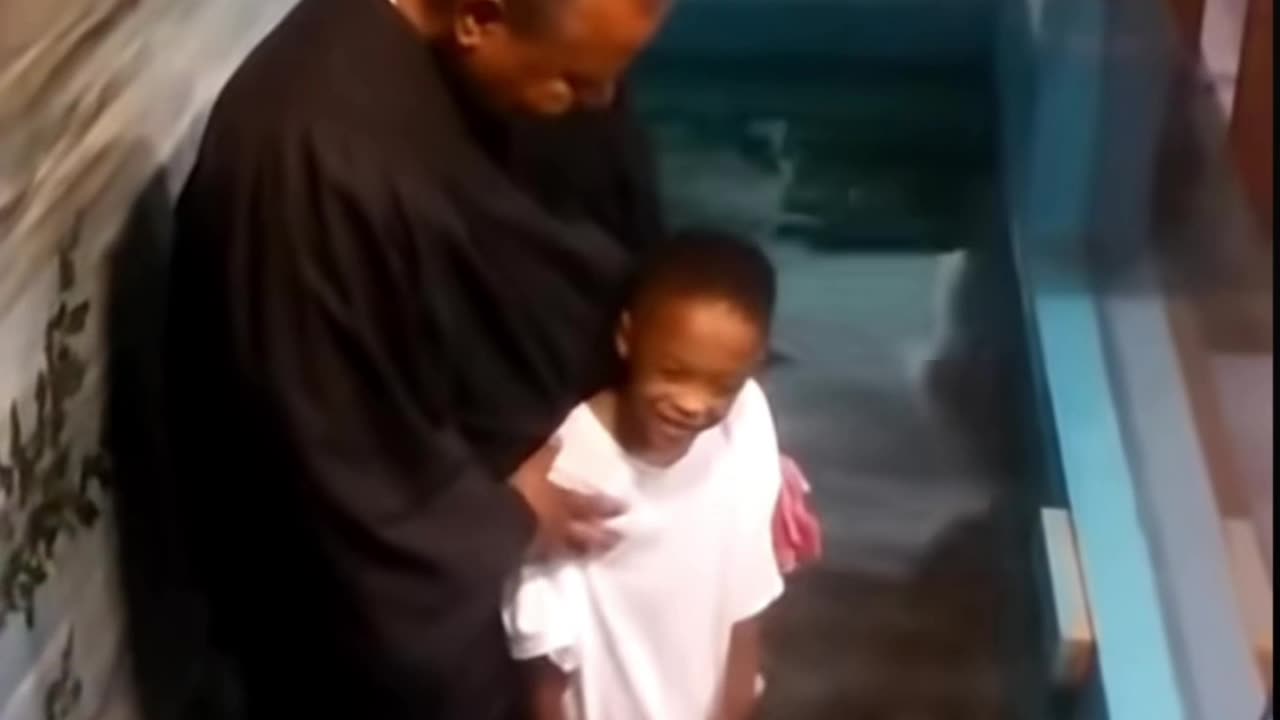Kid Decides To Baptize Himself After Too Excited