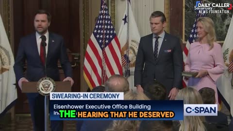 J.D. Vance Introduces Pete Hegseth For Swear-In