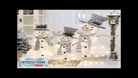 Christmas wrought iron flocking lights snowman counter decoration shopping mall supermarket Review