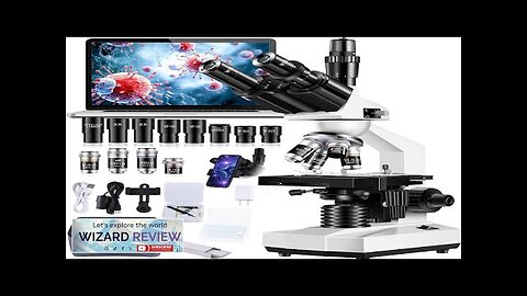 Compound Trinocular Microscope 40X-5000X Magnification Laboratory Grade Microscope Review