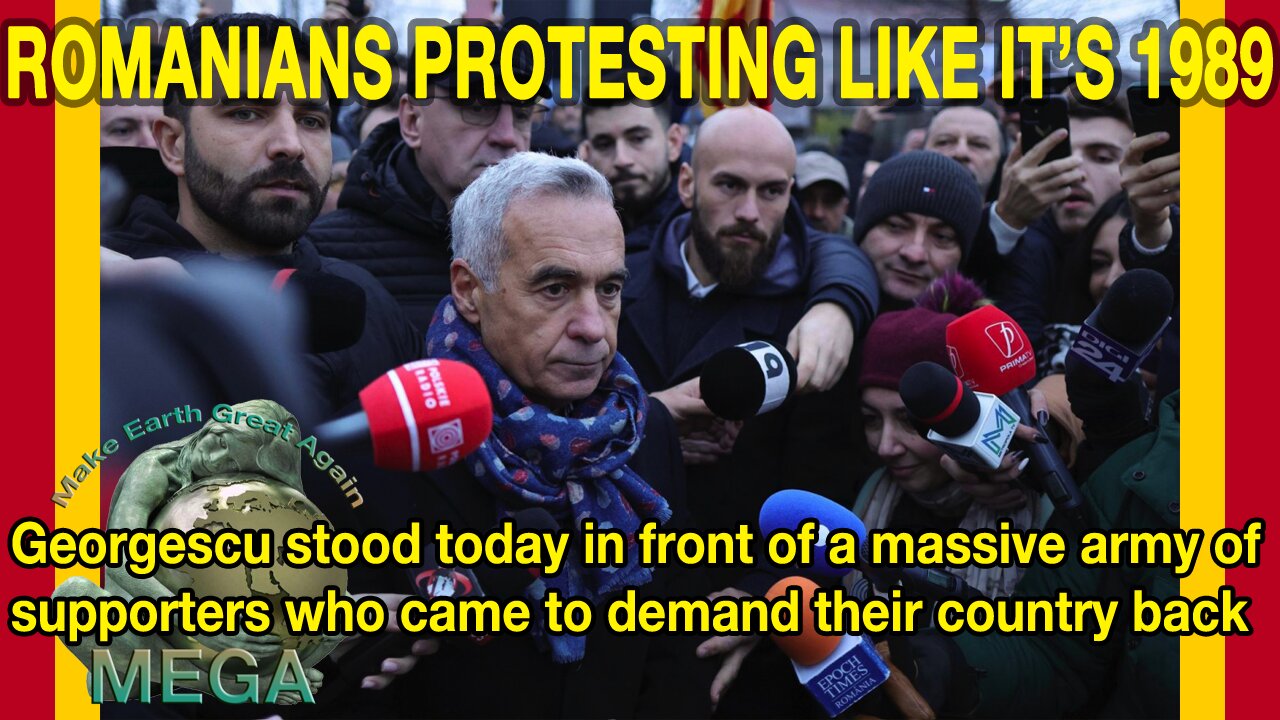 Video: 🇷🇴 Călin Georgescu stood today in front of a massive army of supporters who came to demand their country back | Find Article "Romanians Protest The State of Their Country" with more vids, UNDERNEATH the video in the description box