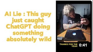 AI Lie : This guy just caught ChatGPT doing something absolutely wild