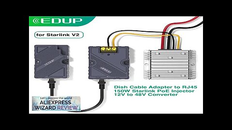 EDUP 150W PoE Injector Starlink V2 Dish Cable Adapter RJ45 DC 12V Review