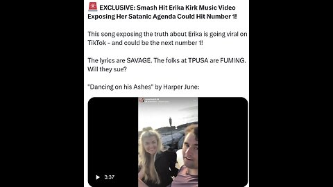 🚨 EXCLUSIVE: Smash Hit Erika Kirk Music Video Exposing Her Satanic Agenda Could Hit Number 1!
