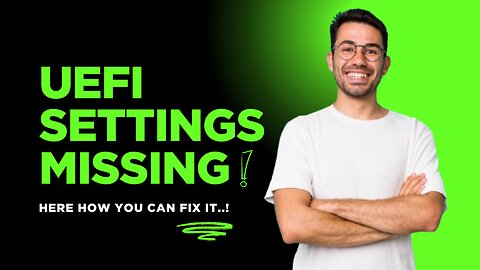 How to Fix UEFI Firmware Settings in Windows 10 & 11 | Easy Fix Guide