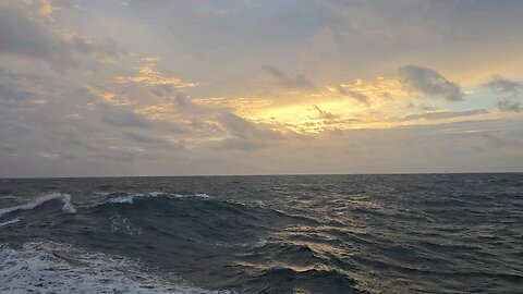 The Gulf Of America sea swells while underway at daybreak