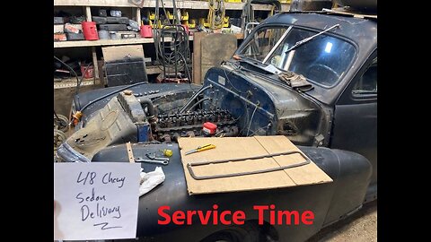 Sunday Shop Project Working on the Chevy Sedan Delivery Nov 30 2025