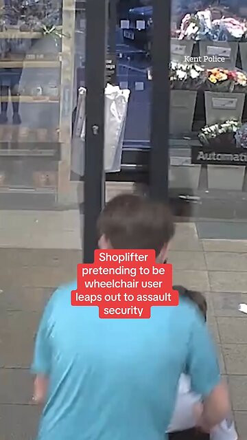 Shoplifter fakes wheelchair, jumps up to attack guard in UK #news #uknews #breakingnews #japd