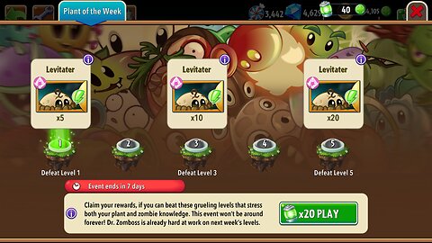 Plants vs Zombies 2 - Plant of the Week - Levitater - November 2025