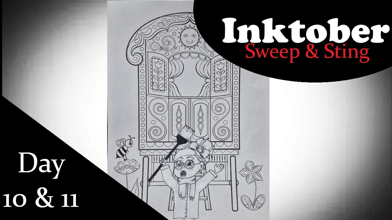 Inktober day 10 and 11 - Sweep and Sting