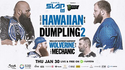 Power Slap 11: Da Crazy Hawaiian vs Dumpling 2 | Thursday January 30th 12pET/9aPT