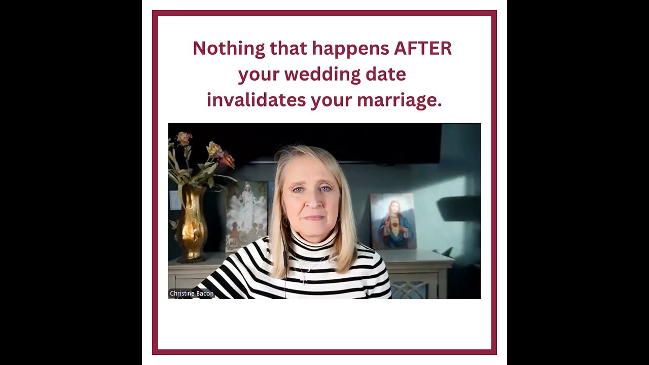 Nothing that happens AFTER your wedding date invalidates your marriage.