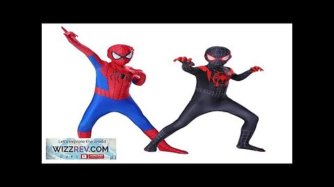 Boys Girls Spiderman Costume Superhero Jumpsuit Miles Morales Spider-Man Cosplay Zentai Review