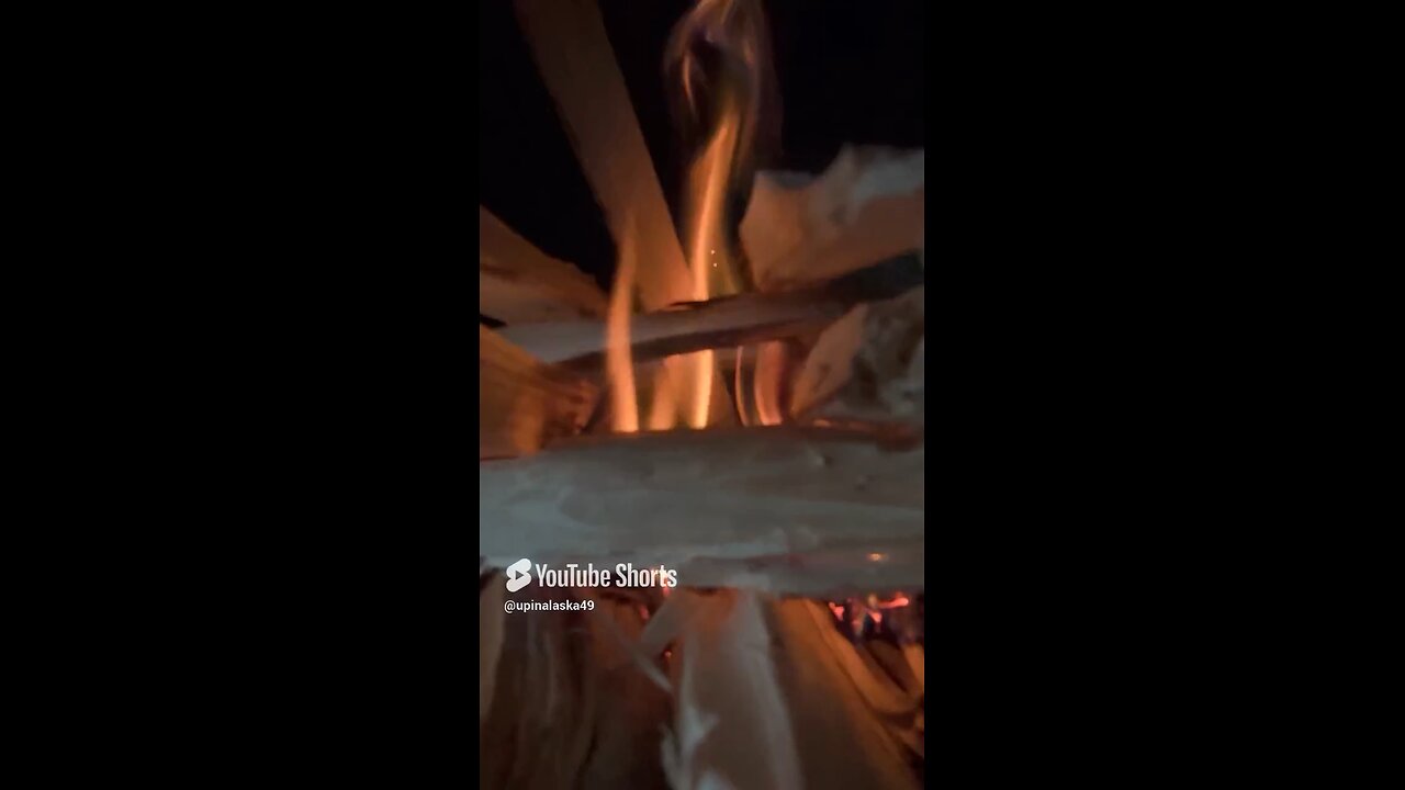 Heating Alaskan cabin👆🏼 #Subscribe #Outdoors #Alaska #Campfire #ASMR #Bushcraft #DJI #Cabin #fyp