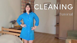Full 4K Raincoat Try On ¦ Classic Blue Style