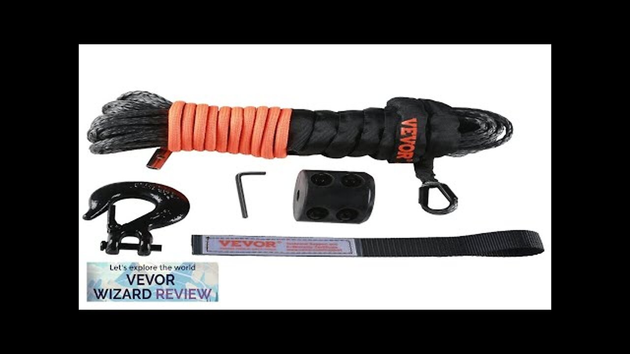 VEVOR Synthetic Winch Rope 1/4 Inch x 50 Feet 10000 lbs Synthetic Review