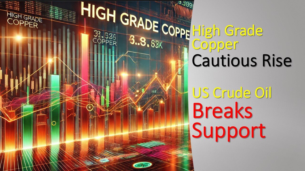 High Grade Copper Cautious Rise & US Crude Oil breaks SUPPORT
