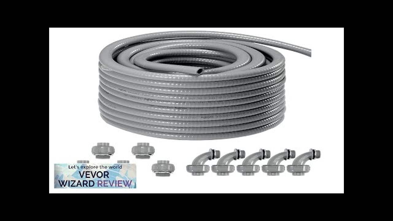 VEVOR 1/2-Inch Flexible Electrical Conduit 100 ft PVC Liquid-Tight Conduit Non-Metallic Review