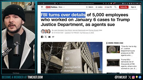 FBI LOSES, Turns Over Data on 5,000 Agents Who Worked J6 As Attempt To Sue Trump FAILS