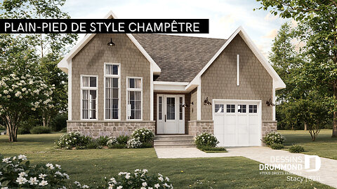 Visite 3D | Plan “Stacy” – Plan de maison d’inspiration champêtre | Dessins Drummond