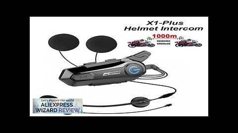 X1 Plus Motorcycle Helmet Intercom Headset Bluetooth Waterproof Moter Interphone for 2 Review