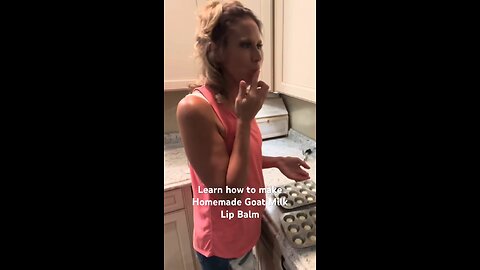 How to make Homemade Goat Milk Lip Balm. Watch the entire video on our channel.