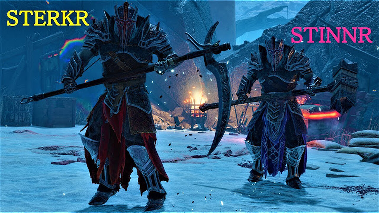 Battle89 Kratos & Freya vs Stinnr & Sterkr God of War Ragnarock