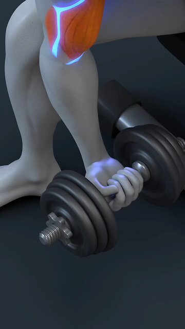 Correct Dumbbell Concentrated Bicep Curl Exercise