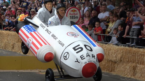 Rocket Diplomacy: Trump and Kim Jong Un Blast Off at Red Bull Soapbox Race!