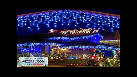 Upgraded Solar Christmas Lights304 Blue LED Outdoor Christmas Decorations 8 Modes Review