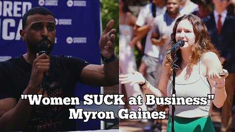 Myron Gaines BRUTALLY ROASTS White Liberal Woman - HEATED DEBATE | Fresh and Fit Clips