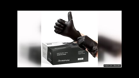 FifthPulse Black Vinyl Disposable Gloves - Powder and Latex Free Medical Exam Review