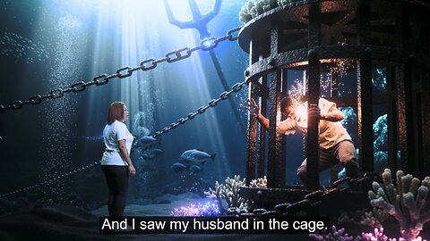 She was taken by a creature into the marine to free her caged husband