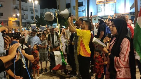 مسيرة شعبية مسيرة الصمود لكسر الحصار عن غزة من طنجة 27 09 2025 إهداء للمقاومة