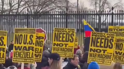 Similar Protest Signs at the White House Are Raising Questions Online