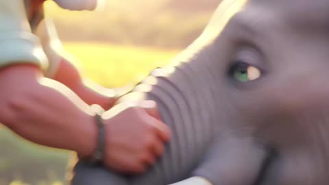 슬픈 아기 코끼리와 할아버지의 우정 이야기 🐘👴 #animalvideos #cute #wildlifedreams