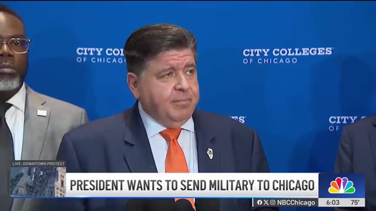 Pritzker calls for Trump to be removed from office