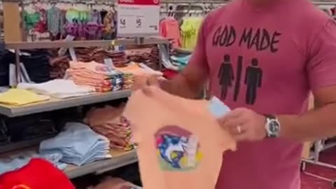 Man gets upset about rainbows on kids' t-shirtss