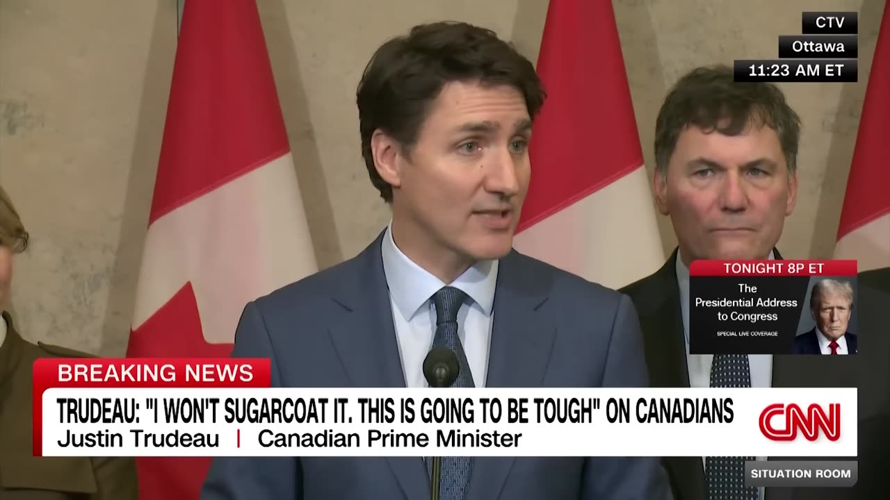 Watch Trudeau speak directly to Trump during blistering speech