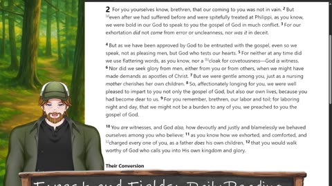 Forest and Fields Daily reading: 1 Thessalonians 1-2:12