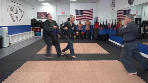 An example of the American Kenpo technique Parting of the Snakes