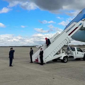 TRUMP always knows how to make an entrance....