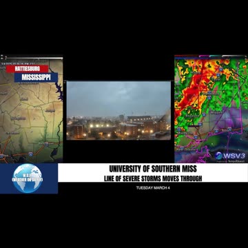 🌩️ Time-Lapse of Severe Storms Hit Hattiesburg 🌩️ #shorts #shortsvideo