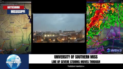 🌩️ Time-Lapse of Severe Storms Hit Hattiesburg 🌩️ #shorts #shortsvideo