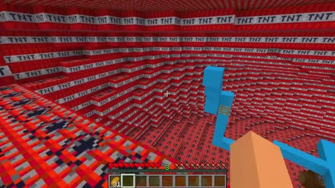 I FOUND a SECRET TNT SPIRAL TUNNEL in Minecraft 😱 (Explosion Trap!)