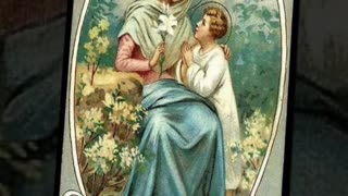 Viejas postales Navideñas - La Virgen y el Niño Jesús