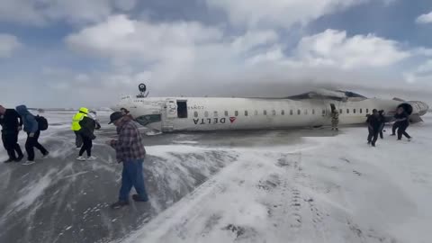 The plane crashed on landing, flipped over and caught fire at Toronto